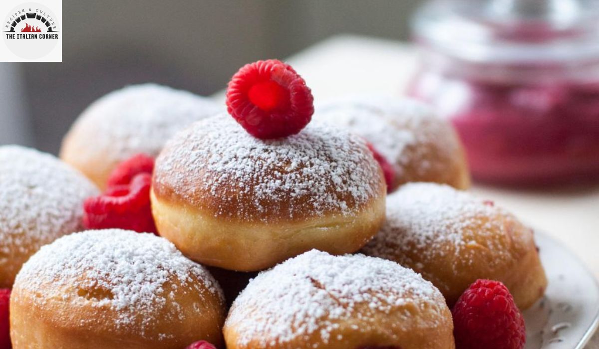 raspberry bomboloni image